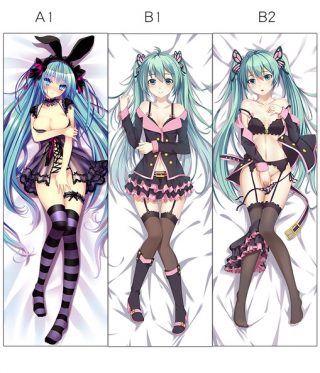 Black Silk Sexy Lingerie Hatsune Miku Dakimakura