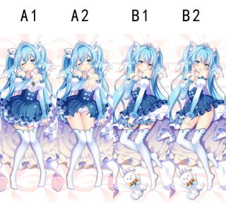 Blue & pink Hatsune Miku Dakimakura