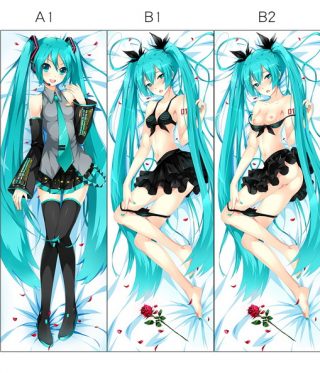Purple & pink Hatsune Miku Dakimakura