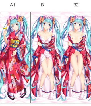Red & pink Hatsune Miku Dakimakura