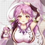 No Game No Life Purple Jibril 3D Oppai Mouse Pad