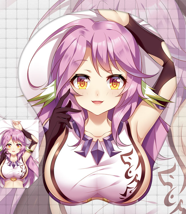 No Game No Life Purple Jibril 3D Oppai Mouse Pad