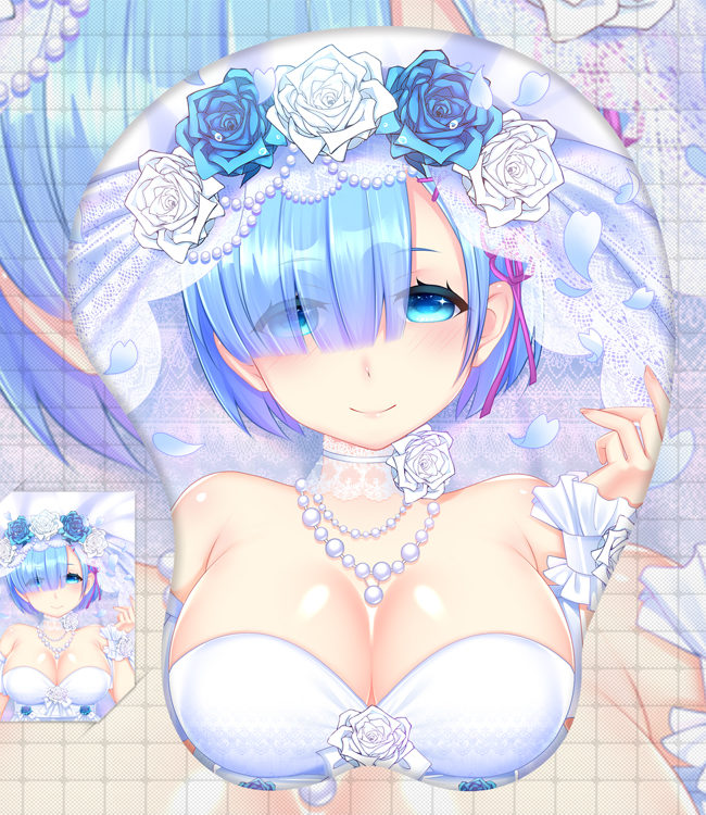 ReZero Blue Rem 3D Oppai Mouse Pad ReZero Blue Rem 3D Oppai Mouse Pad