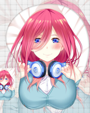 The Quintessential Quintuplets Blue Nakano Miku 3D Oppai Mouse Pad