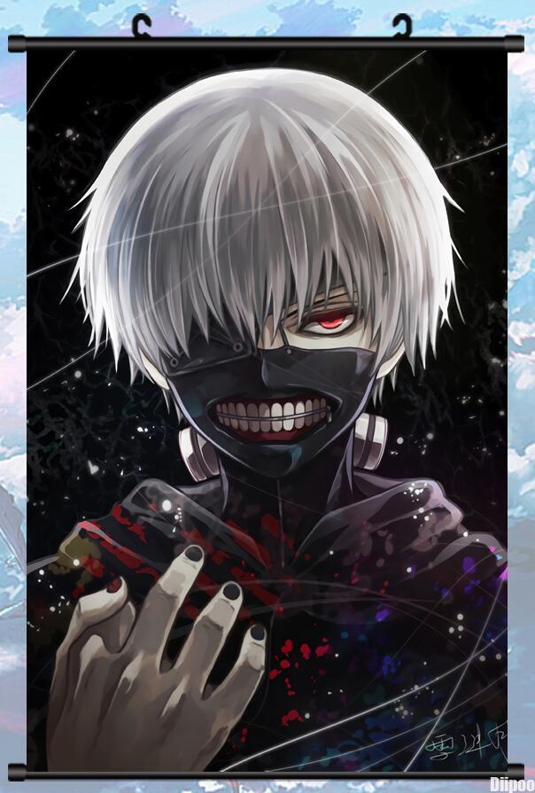 JYQO Best Animes Poster Tokyo Ghoul Ken Kaneki Anime Poster Wallpaper Art  Artwork Japanese Cartoon Poster Decorative Painting Canvas Wall Art Living