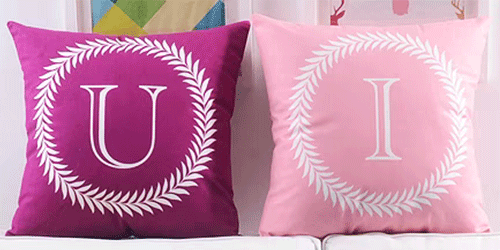 Diipoo custom pillows with initials