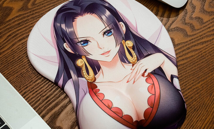Lycra Fabric Oppai Mouse Pad.