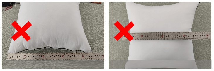 Pillow inserts Wrong measurement method