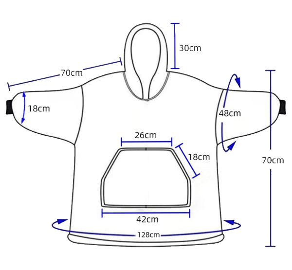 Custom Hoodie Blanket Custom Oversized Blanket Hoodie Personalized