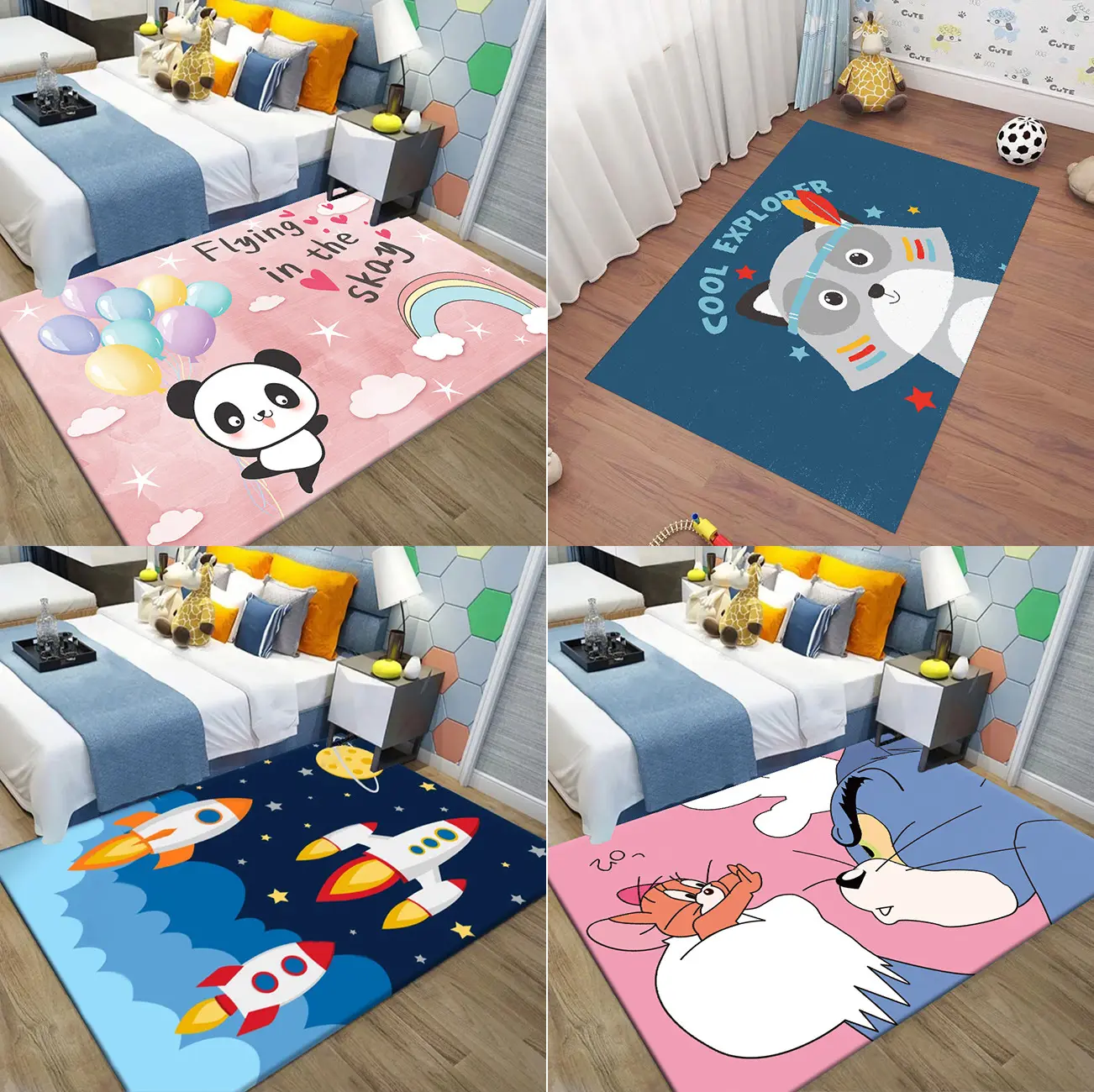 Tapis Personnalisé Dessin Animé Antidérapant