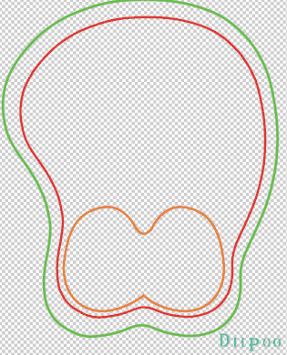Diipoo 3D mouse pad template with Bleed Region