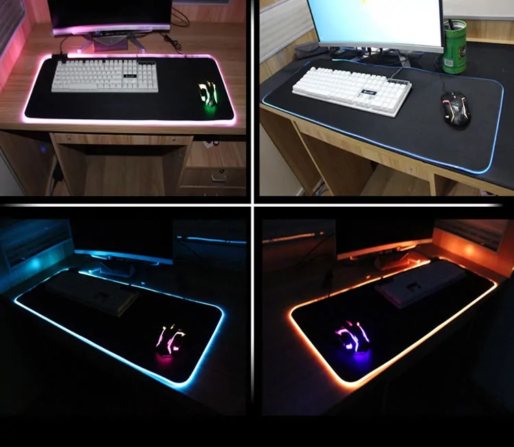 View the real pictures of custom RGB mouse pad