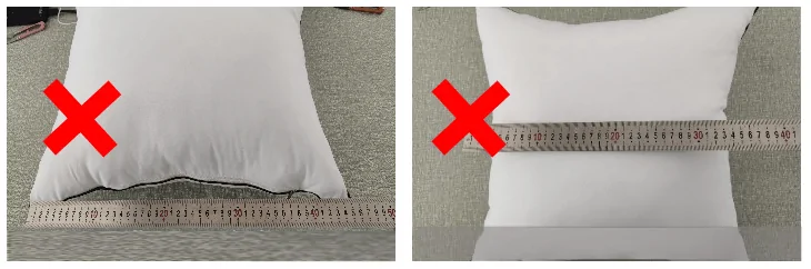 Pillow inserts Wrong measurement method Pillow inserts Wrong measurement method